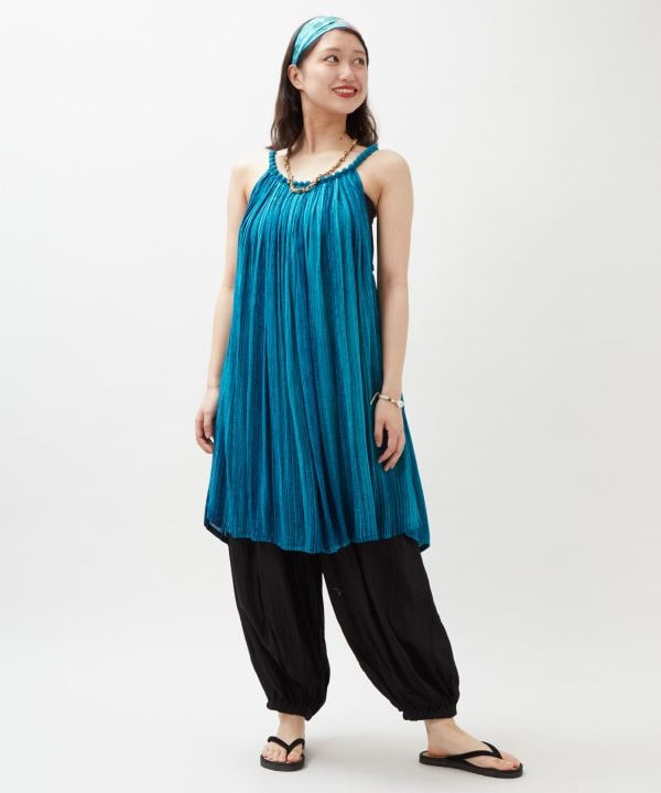 Bali Stripe Beaded Camisole Dress by AMINA - Ametsuchi