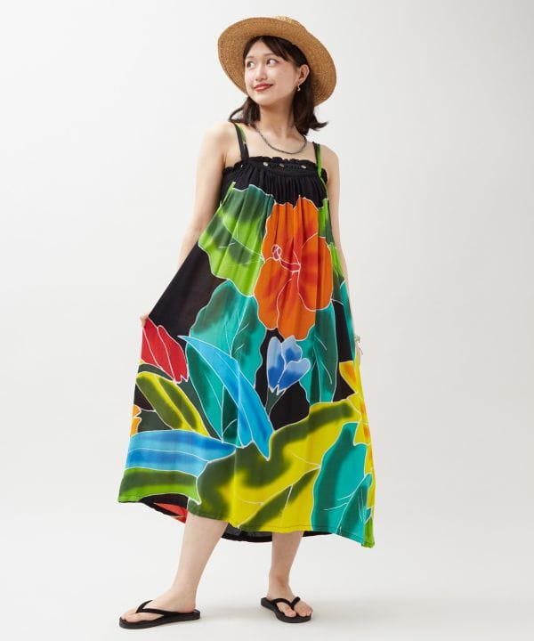 Bali Floral Camisole Layer Dress by AMINA - Ametsuchi