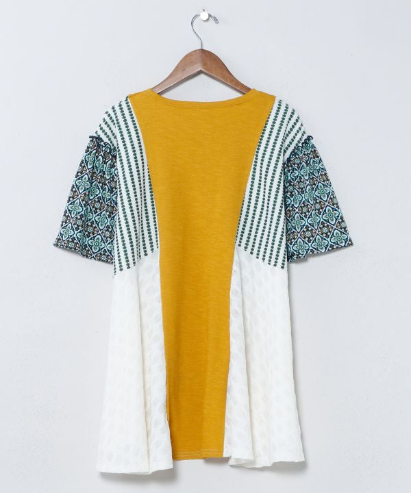 Patchwork Oversized Ethnic Top by AMINA - Ametsuchi