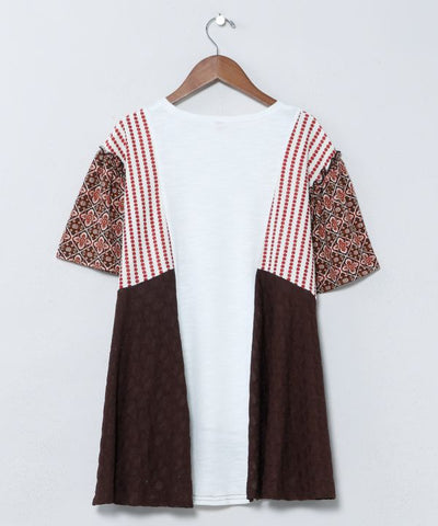 Patchwork Oversized Ethnic Top by AMINA - Ametsuchi