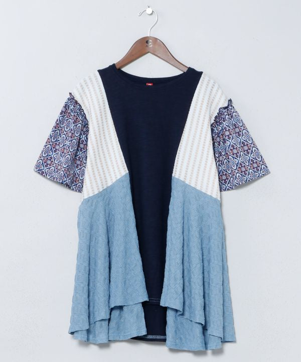 Patchwork Oversized Ethnic Top by AMINA - Ametsuchi