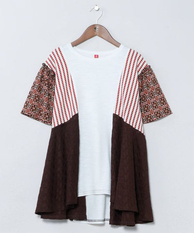 Patchwork Oversized Ethnic Top by AMINA - Ametsuchi