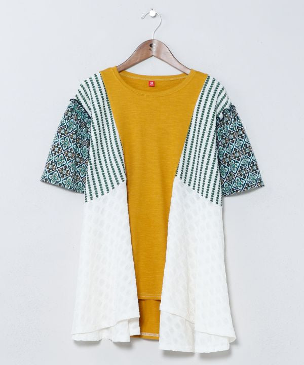 Patchwork Oversized Ethnic Top by AMINA - Ametsuchi