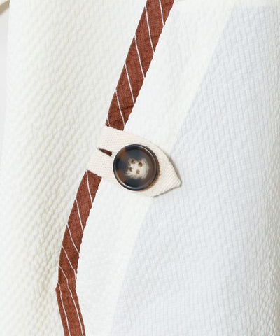 Women Mixed Fabric Shirt Dress by AMINA - Ametsuchi