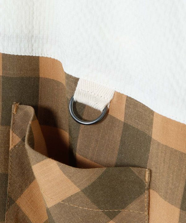 Women Mixed Fabric Shirt Dress by AMINA - Ametsuchi
