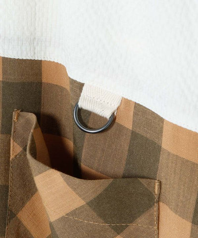 Women Mixed Fabric Shirt Dress by AMINA - Ametsuchi