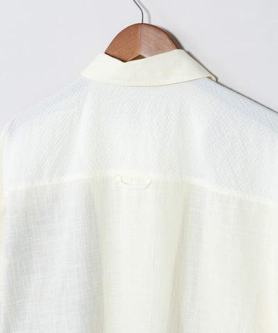 Women Mixed Fabric Shirt Dress by AMINA - Ametsuchi