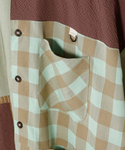 Oversized Patchwork Men Shirt by AMINA - Ametsuchi