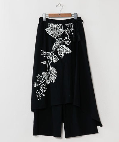 Asymmetrical Wrap Style Pants