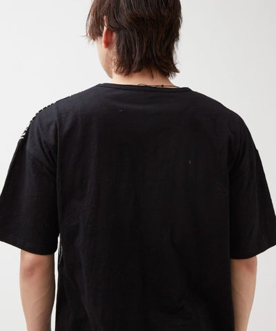 Tribal Pattern Slub T-Shirt by AMINA - Ametsuchi