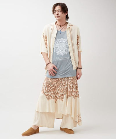 Barong Motif Print Men Tank Top