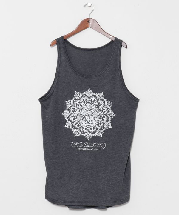 Barong Motif Print Men Tank Top by AMINA - Ametsuchi