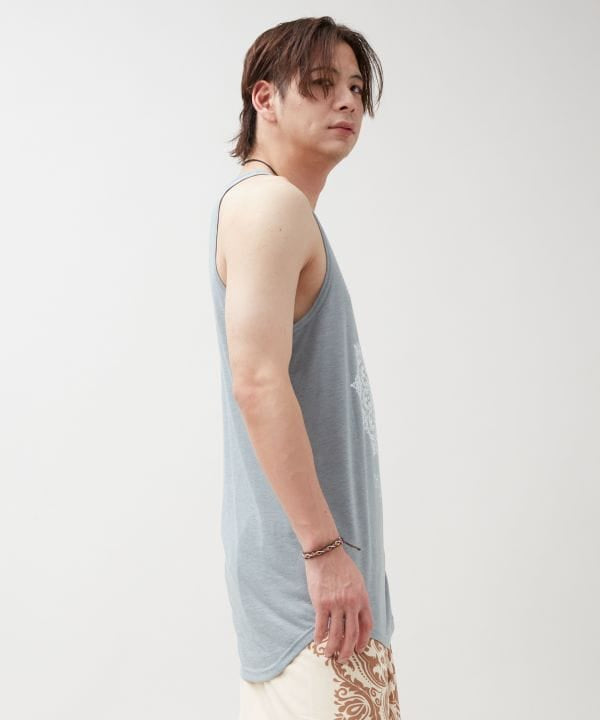 Barong Motif Print Men Tank Top