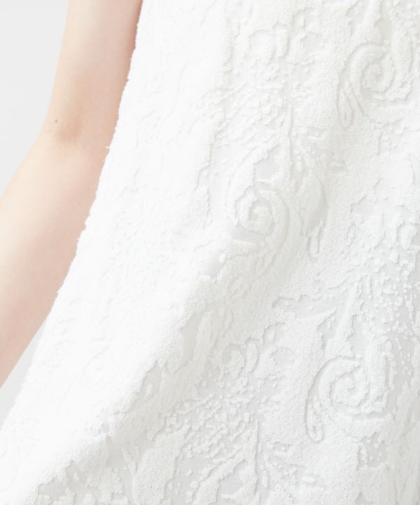 Paisley Pile Fabric Tank Top by AMINA - Ametsuchi