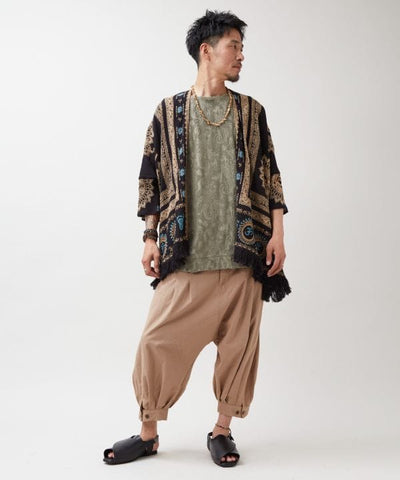 Soft Paisley Pile Tank Top by AMINA - Ametsuchi