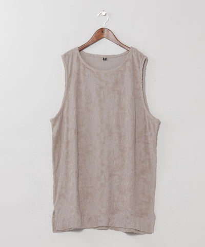 Soft Paisley Pile Tank Top by AMINA - Ametsuchi