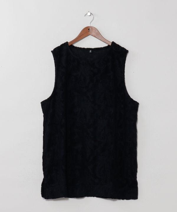 Soft Paisley Pile Tank Top by AMINA - Ametsuchi