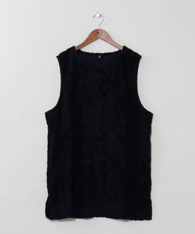 Soft Paisley Pile Tank Top by AMINA - Ametsuchi