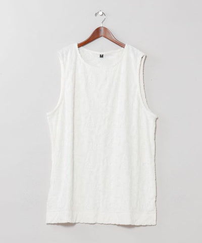 Soft Paisley Pile Tank Top by AMINA - Ametsuchi