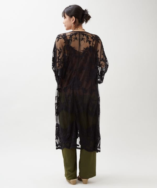 Floral Embroidered Lace Cardigan by AMINA - Ametsuchi