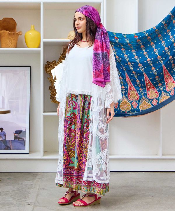 Floral Embroidered Lace Cardigan by AMINA - Ametsuchi