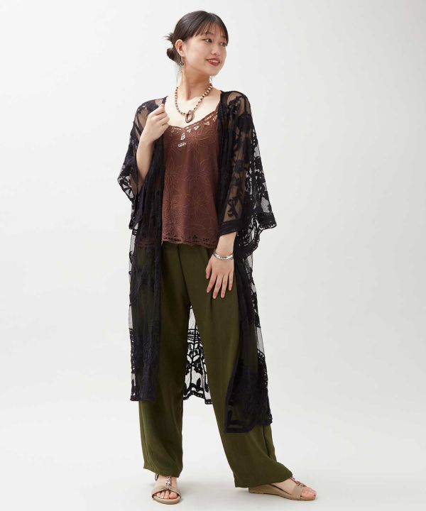Floral Embroidered Lace Cardigan by AMINA - Ametsuchi