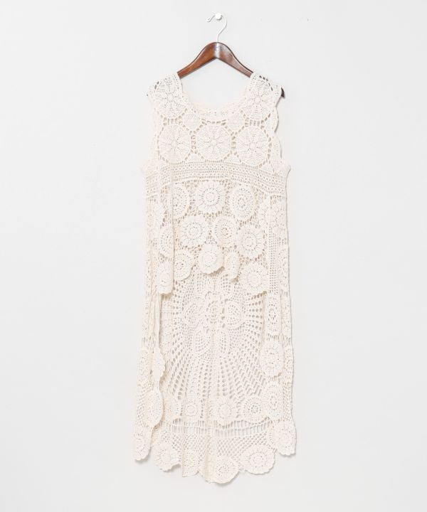 Crochet Style Lace Layer Dress by AMINA - Ametsuchi