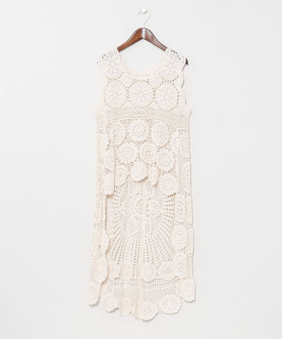 Crochet Style Lace Layer Dress by AMINA - Ametsuchi