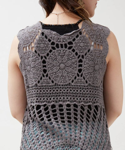 Crochet Style Lace Layer Dress by AMINA - Ametsuchi