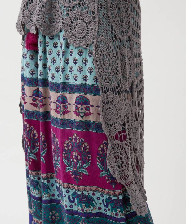 Crochet Style Lace Layer Dress by AMINA - Ametsuchi