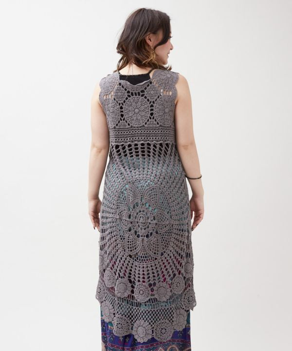Crochet Style Lace Layer Dress by AMINA - Ametsuchi