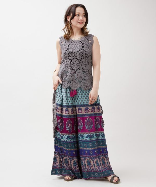 Crochet Style Lace Layer Dress by AMINA - Ametsuchi