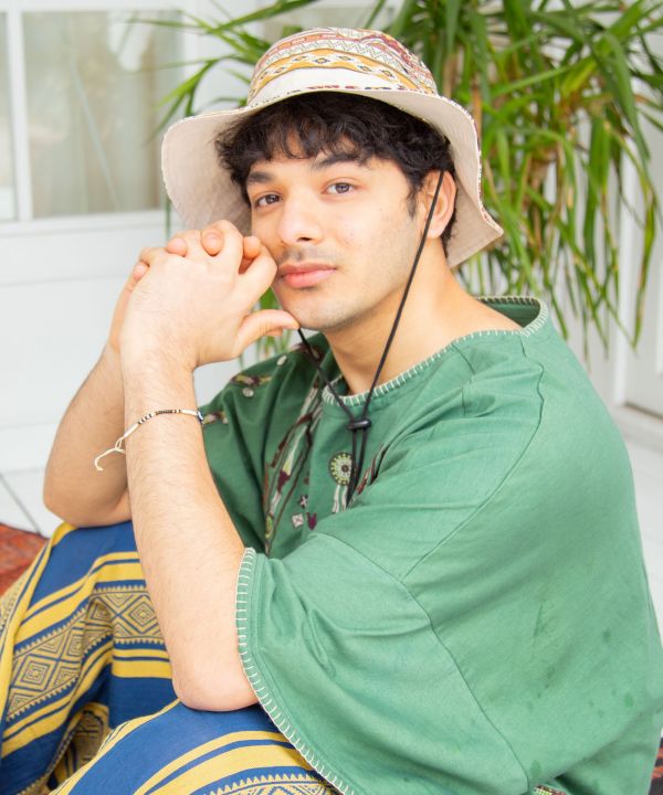 Reversible Ethnic Bucket Hat by AMINA - Ametsuchi