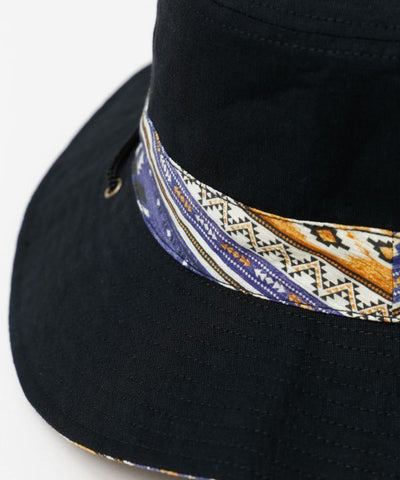 Reversible Ethnic Bucket Hat by AMINA - Ametsuchi