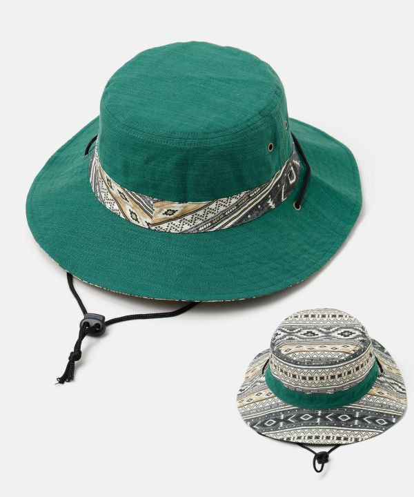 Reversible Ethnic Bucket Hat