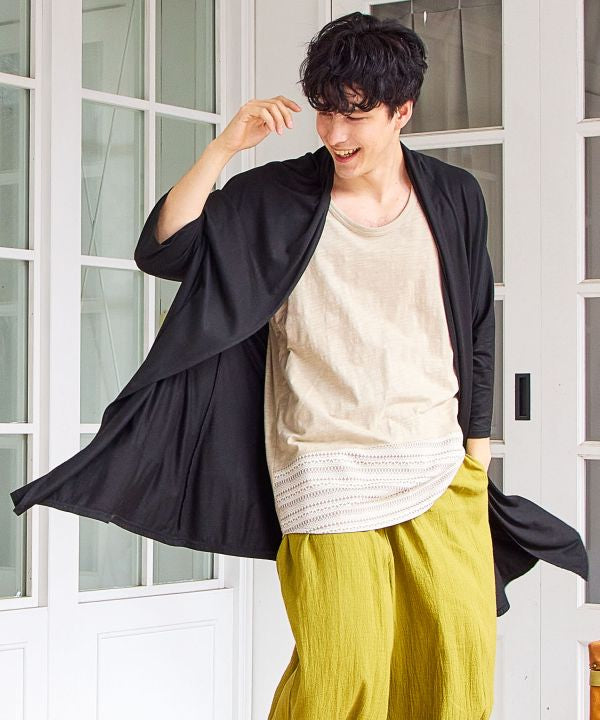 Bohemian Cardigan and Tank Set for Men by AMINA - Ametsuchi