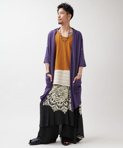 Bohemian Cardigan and Tank Set for Men by AMINA - Ametsuchi