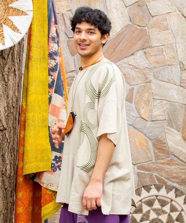 Rayon Linen Men Top by AMINA - Ametsuchi