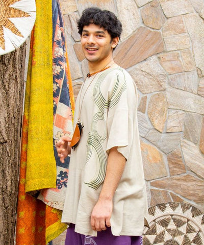 Rayon Linen Men Top by AMINA - Ametsuchi