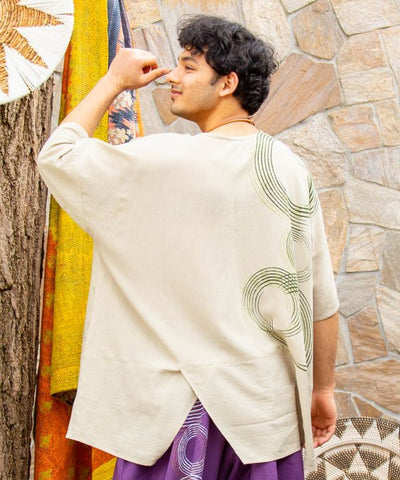 Rayon Linen Men Top by AMINA - Ametsuchi