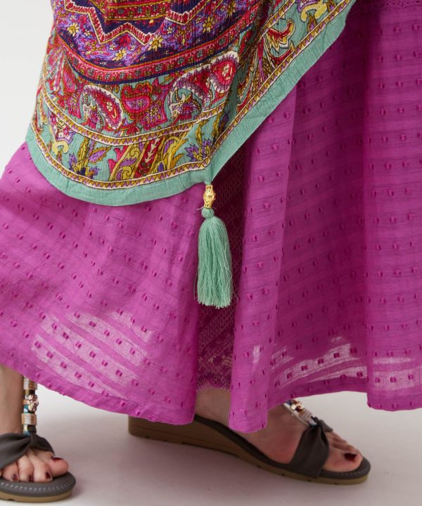 UV Protection Paisley Rayon Cardigan by AMINA - Ametsuchi