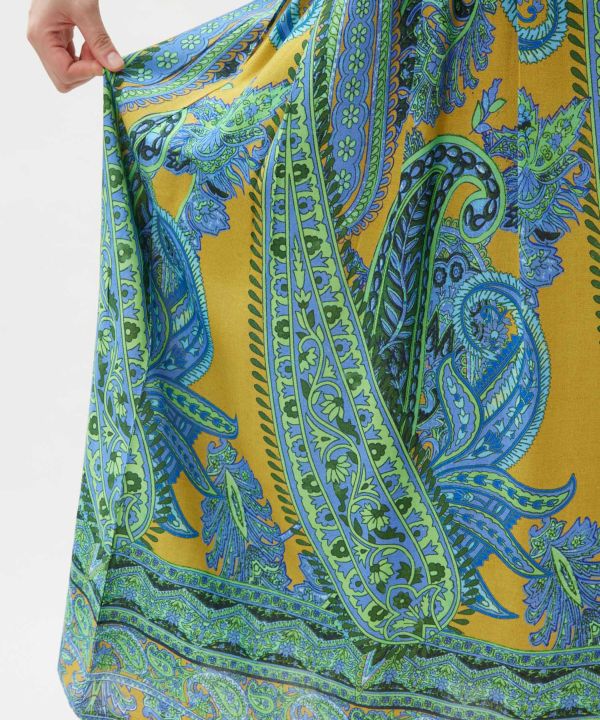Paisley Rayon Layered Dress Set by AMINA - Ametsuchi