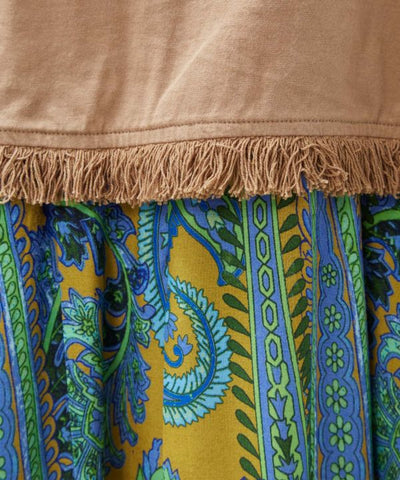 Paisley Rayon Layered Dress Set by AMINA - Ametsuchi