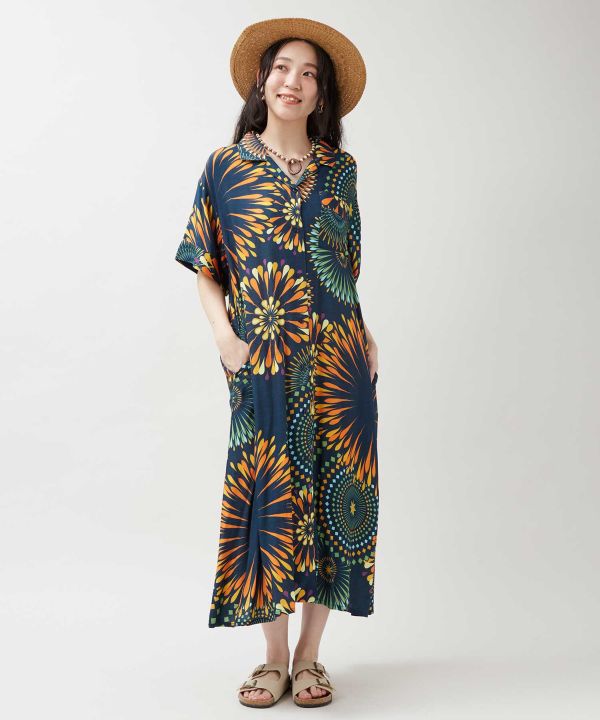Calavera Bon Odori Shirt Dress