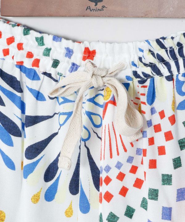 Fireworks Print Half Pants by AMINA - Ametsuchi