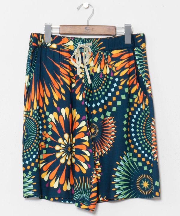 Fireworks Print Half Pants by AMINA - Ametsuchi