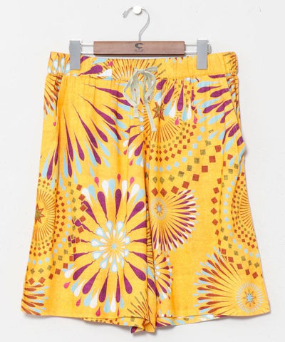 Fireworks Print Half Pants by AMINA - Ametsuchi