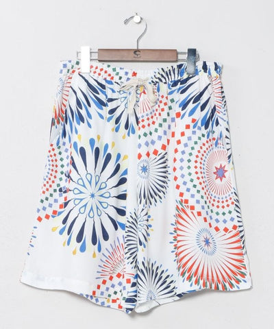 Fireworks Print Half Pants by AMINA - Ametsuchi