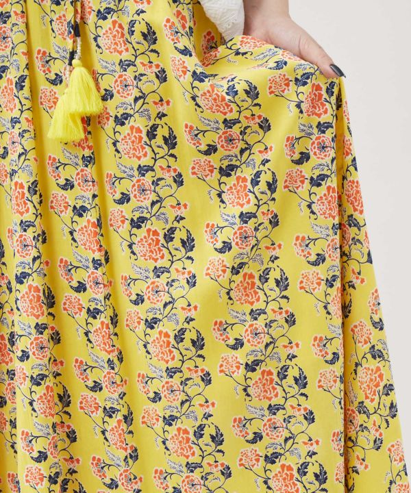 Bat Trang Floral Circle Skirt