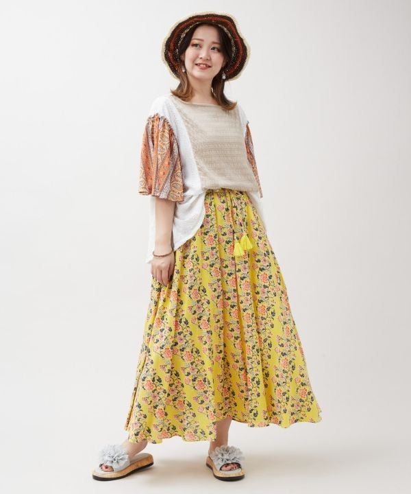 Bat Trang Floral Circle Skirt